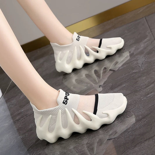 Unisex 2026 Yeezy Style Sneakers – Women's Spring Summer Flyknit Breathable Octopus Design Casual Shoes