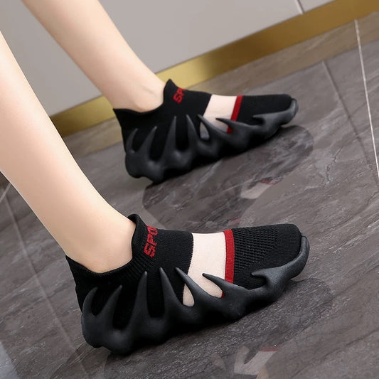 Unisex 2026 Yeezy Style Sneakers – Women's Spring Summer Flyknit Breathable Octopus Design Casual Shoes