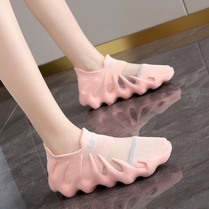 Unisex 2026 Yeezy Style Sneakers – Women's Spring Summer Flyknit Breathable Octopus Design Casual Shoes