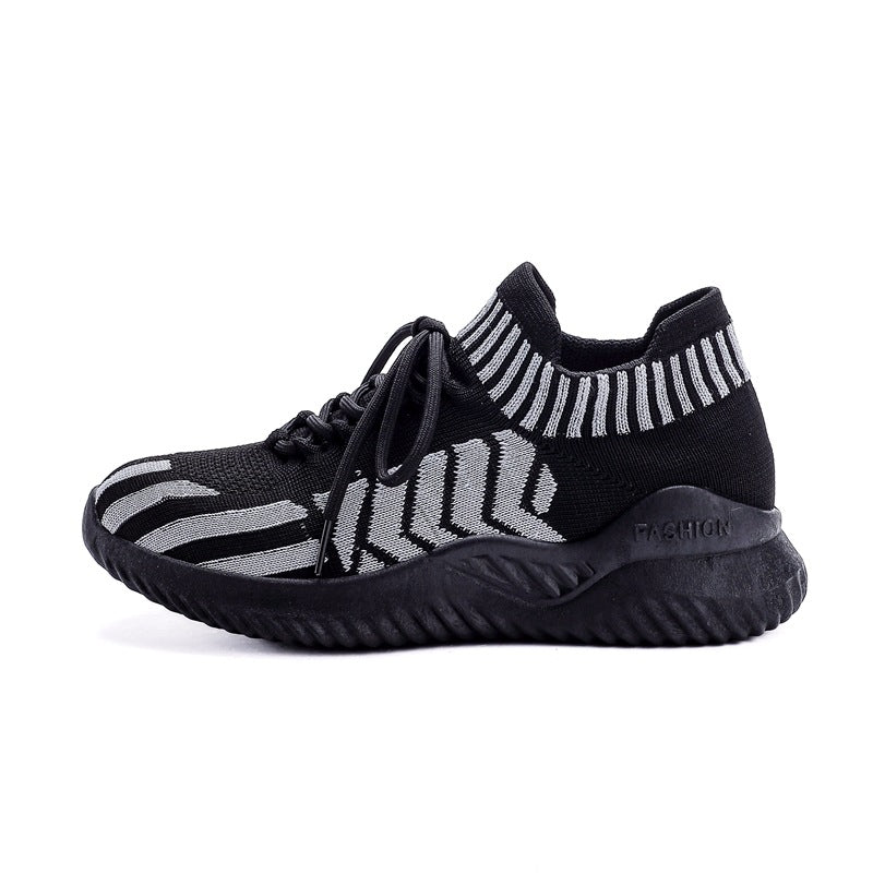 Women's Lightweight Flyknit Running Sneakers | Breathable Mesh Cushioned Sports Shoes