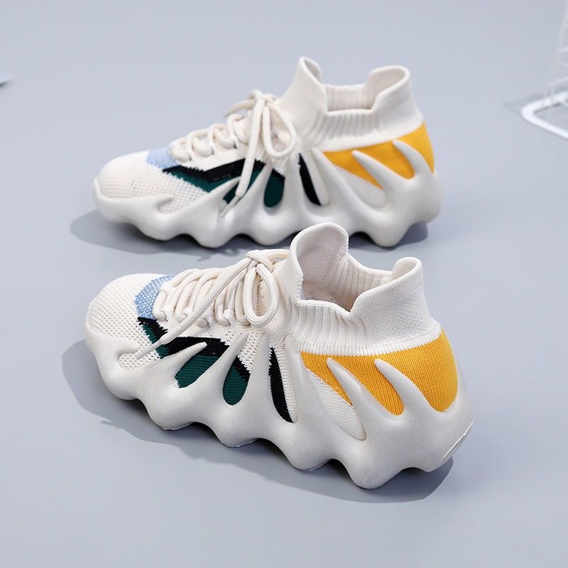 Women's Octopus Design Flyknit Sneakers | Breathable Lightweight Korean Style