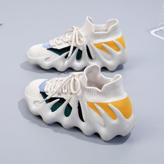 Women's Octopus Design Flyknit Sneakers | Breathable Lightweight Korean Style