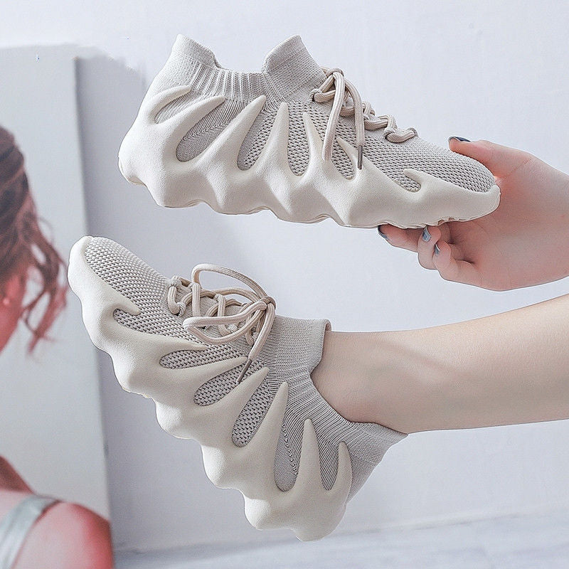 Women's Octopus Design Flyknit Sneakers | Breathable Lightweight Korean Style
